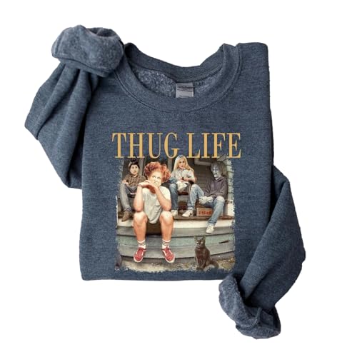 Thug Life Sanderson Sisters Sweatshirt, Hocus Pocus Shirt, Halloween Witches Sweater4