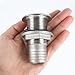 1in Thru Hull Fittings for Boats, 316 Stainless Steel Through Hull Fitting,Thru-Hull Connector Fitting with Gasket, Boat Plumbing Fittings Accessory, Thru Drain Connector for Boats, Yachts, Marine