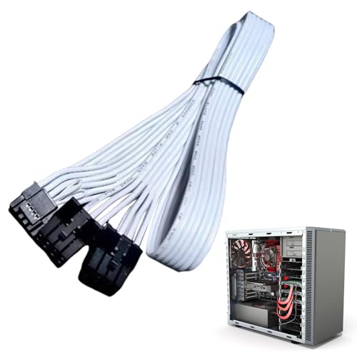 Câble 12VHPWR Double 8pin à 16pin PCIe 5.0 50cm pour Alimentation GPU