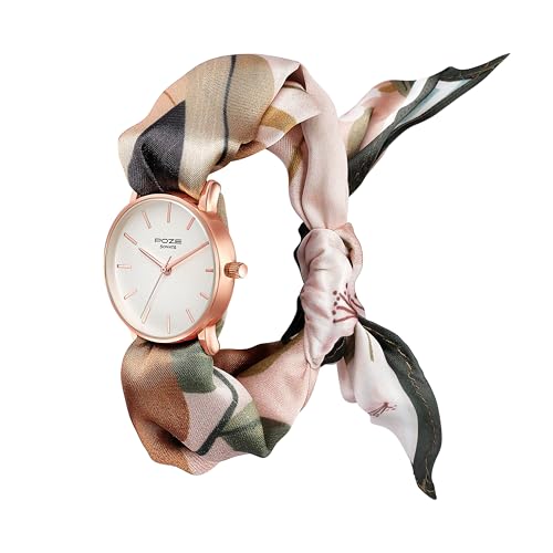 Image of Sonata Summer Blooms Quartz White Round Dial Women's Watch | Nylon Material | Multi Color Band - SP80126WF01W