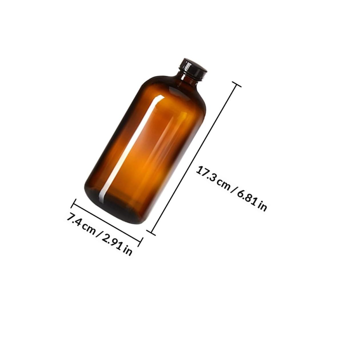CLISPEED Braune Glasreagenzflaschen mit Trichter 4 Stück aus Hochborosilikatglas 500ml Tropffrei und Einfach Nachfüllbar Zufällige Farbe für Labor und Schule