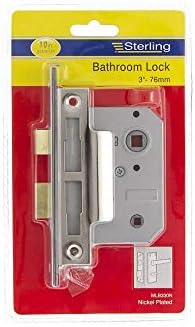 Sterling MLB330N 3-inch/76mm 3 Lever Bathroom Sashlock - Nickel, 3.0"
