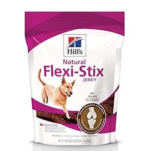Hill’s Natural Flexi-Stix Jerky, All Life Stages, Great Taste, Dog Treats, Beef, 7.1 oz Bag