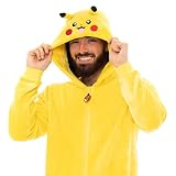 Pokemon Mężczyźni Kombinezon Pikachu Żółty Small