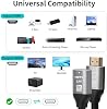 Cable Extensor HDMI 8K Paquete de 2, Adaptador Extensor HDMI Macho a Hembra 1FT | Compatible con Xbox PS5 PS4 Roku TV Laptop PC y más 8