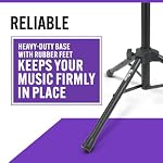 OnStage SM7211 Professional Folding Orchestral Music Stand, Black