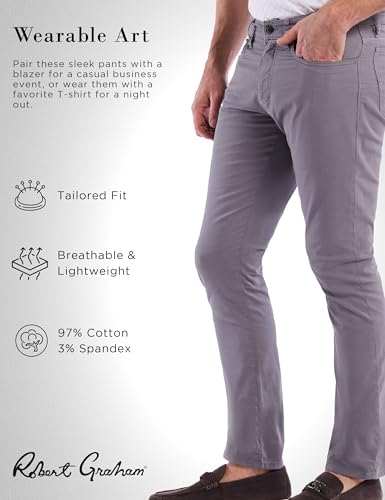 Robert Graham Men's Sayer 5 Pocket Straight Fit Tech Pant2