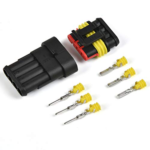 ATPWONZ 240Pcs Car Wire Connector Plug Kit Waterproof Motorcycle Auto Electrical Wire Connector Terminal Plug 1 2 3 4 5 6 Pin with 5-30 Fuses Assortment Kit for Car, Motorcycle, Truck, Boat - Thumbnail 3