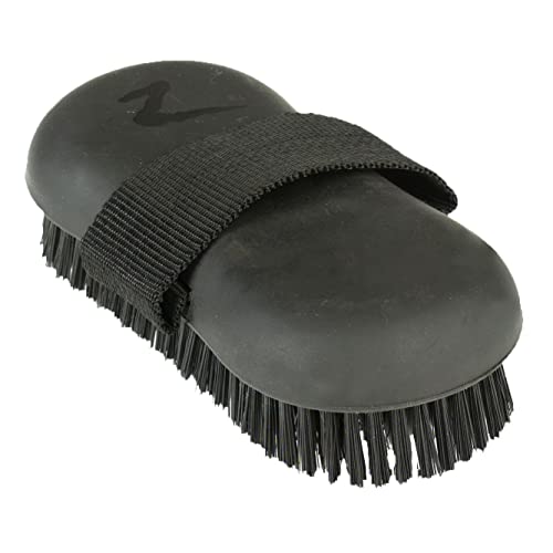 Cepillo de baño Horze Comfort-Grip negro para la limpieza y cuidado del caballo