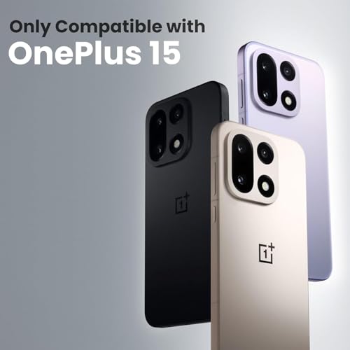 Image of RIGGEAR Shockproof Sleek Hybrid Armor Upgraded C-Shaped Magnetic Back Cover Case Compatible with MagSafe Accessories for OnePlus 15 (Smoke Black Matte PC + Black TPU Bumper)