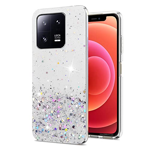 Coque Xiaomi 13 Pro antichoc pour éviter les fissures avec silicone paillettes rose
