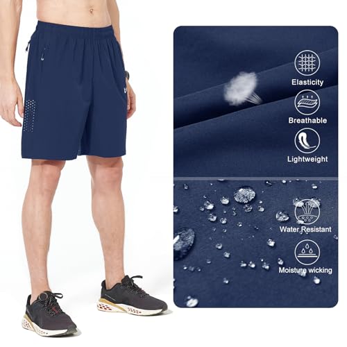 Image of NORTHYARD Men's Athletic Running Shorts Quick Dry Workout Shorts 7 inch / 5 inch / 9 inch Lightweight Sports Gym Basketball Shorts Hiking | Quick Dry, Lightweight, Breathable, Unlined, Moisture-wicking, Reflective Strips, Elastic Waist, Sports Basketball Tennis