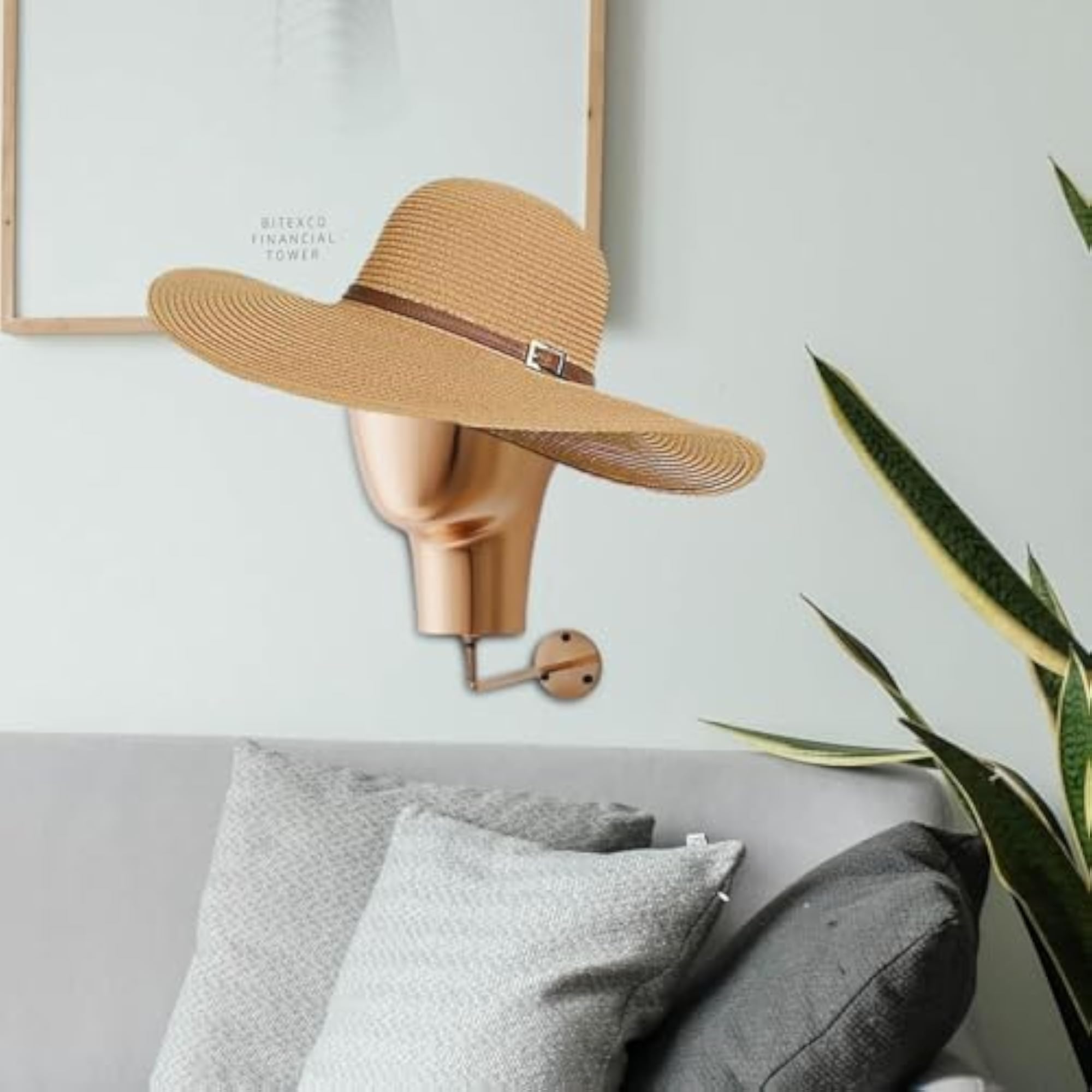 Wall-Mounted Hat Display Rack for Shops