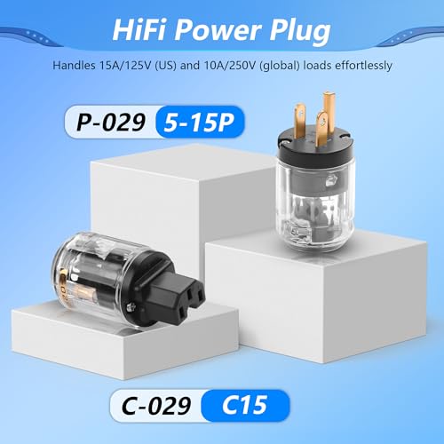 CERRXIAN conector HiFi para cable de audio 10A/250V miniatura 2