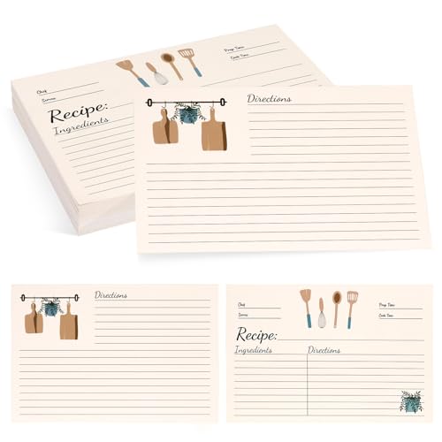 Tarjetas de recetas y separadores para regalar en despedidas de soltera