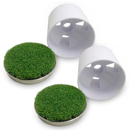 Gobelets à trous de golf lot de 2 avec base métallique pour entraînement à domicile