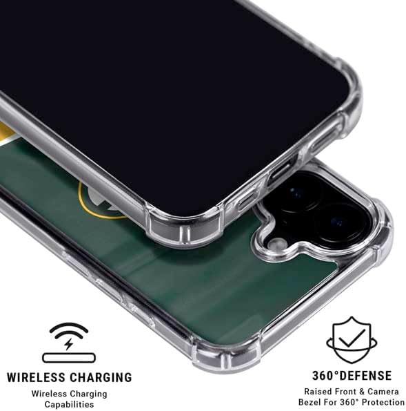 Skinit Clear Phone Case Compatible with iPhone 17 - Officially Licensed NFL Green Bay Packers Design