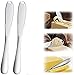 2PCS Cuchillo de Mantequilla,Cuchillo esparcidor de Mantequilla de Acero Inoxidable, Profesional 3 en 1 Cuchillo de Mantequilla rizador con Borde dentado