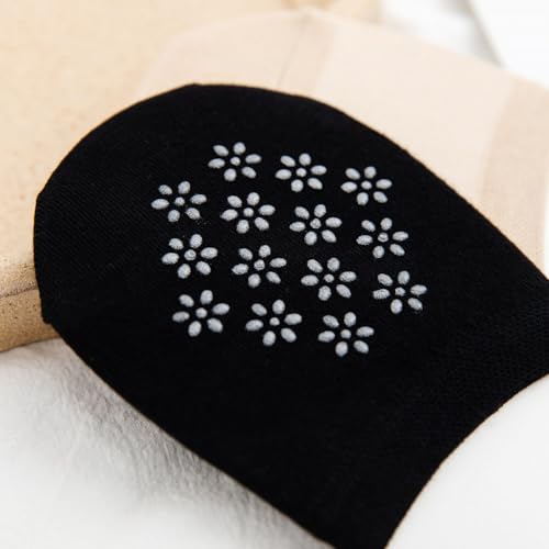 Toe Topper Half Socks for Women No Show Invisible Non-Slip Seamless Liner Covers for Mules Clogs 3 Pairs2