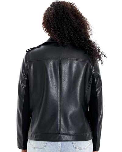 Women's Faux Leather Jacket Plus Size Motorcycle Biker Outwear Pu Zip Up Moto Coat4