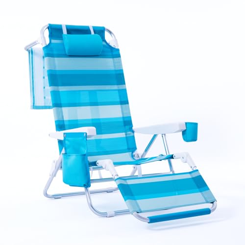 WTVIDAS Beach Chair with Footrest...
