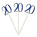 Blue Glitter 20th Birthday Centerpiece Sticks, 12-Pack Number 20 Table Topper Anniversary Party Decorations