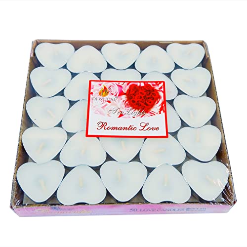 Unscented Heart-Shaped Tea Lights Candles In Bulk 200 In 4 Colors, Smokeless And Long Lasting Paraffin Tea Candles Mini Tealight Candles For Courtship Ritual,Weddings And Birthday Party #TOP5