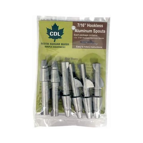 Tap My Trees 660557PK Maple Sap Tree Tap, Hookless, Aluminum, 7/16-In., 6-Pk. - Quantity 6 Cover
