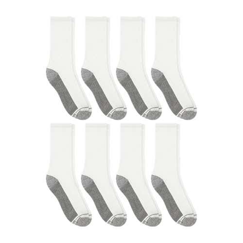 Image of Hanes mens Max Cushioned Crew Socks, Moisture-wicking With Odor Control, Multi-packCrew Sock