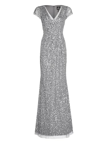 Adrianna Papell Women's Beaded Mermaid Gown4