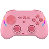 Joso Mobile Gaming Controller, Wireless Game Controller for iPad/Tablet/iPhone/Android/Switch/Switch 2/Lite/OLED/PC, Handheld Gamepad with Hall Effect Joysticks/Triggers/6-Axis Gyro - Pink