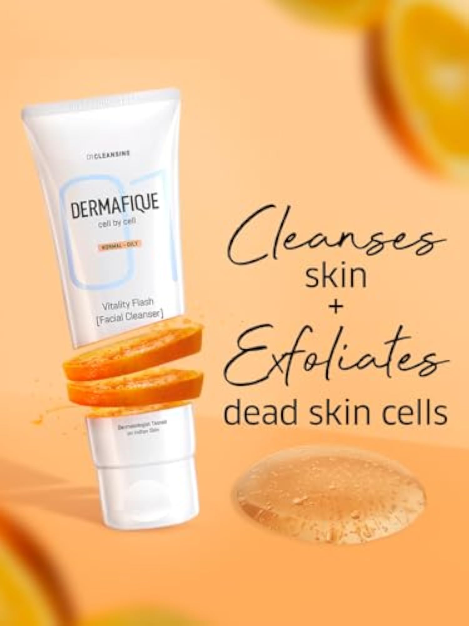 Dermafique Vitality Flash Facial Cleanser, Exfoliating