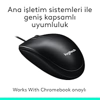 Logitech M100 Kabelgebundene USB-Maus, 3 Tasten, 1000 DPI Optical Tracking, Für Links- und Rechtshänder, Kompatibel mit PC, Mac, Laptop - Grau (Packung mit 2) – Ansicht 6