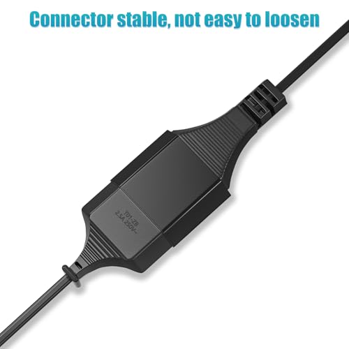 HITRENDS 3 m kabel zasilający, przedłużacz sieciowy 3 w 1, wtyczka typu C, wtyczka euro na podwójne gniazdo typu C, gniazdo euro, maks. 0,75 mm², maks. 2,5 A/250 V do TV, PC, sprzętu gospodarstwa