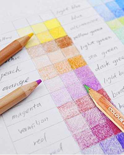 Colour Block Colored Pencil Set - 24Pc Colored Pencils With Premiun Cedar Handle And Bonus Vinyl Eraser And Sharpener In A Tin Storage Box. #TOP3