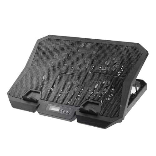 Operitacx Laptop Cooling Pad mit Leisen Lüftern und USB Verstellbarer Ständer für Laptops Stabile Kühlunterlage zur Temperaturregulierung und Ergonomischen Nutzung Am Schreibtisch und Bett
