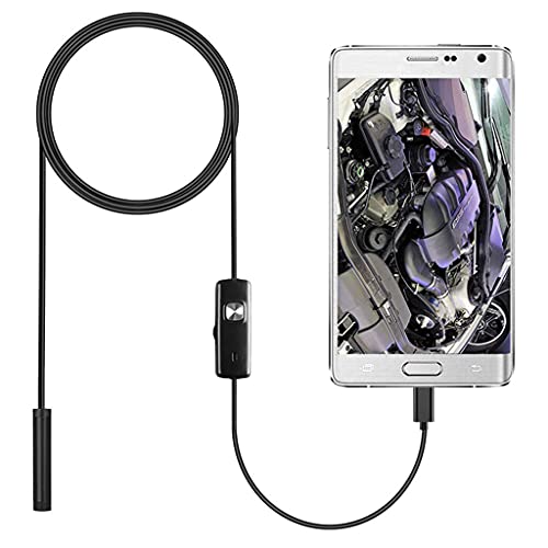 SHURROW USB Snake Inspektionskamera USB C Endoskopkamera mit 6 LED-Leuchten Kompatibel mit Android Phone Windows PC – Bild 3