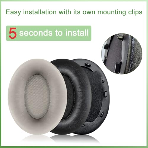 Reemplazo de almohadillas para auriculares Sony WH-1000XM3, cojines de espuma viscoelástica con aislamiento de ruido de alta densidad, mayor grosor (Dorado) miniatura 6