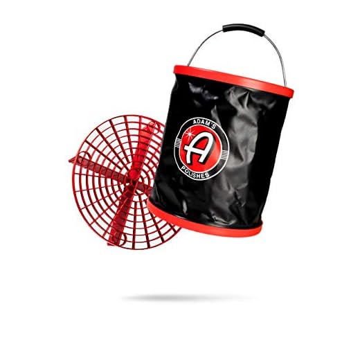 Adam's Collapsible 5 Gallon Car Wash Bucket & Grit Guard Dirt Trap - Stores 5 Gallons of Water, Convert to Car Trash Can | Easy Garage Storage, Car Detailing & Car Cleaning Products