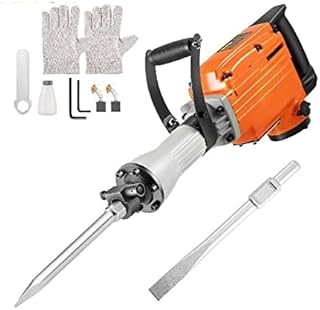 1500W Electric Demolition Jack Hammer Drill with 2 Chisels Heavy-Duty Jackhammer Concrete Breaker Chipping Impact Picks