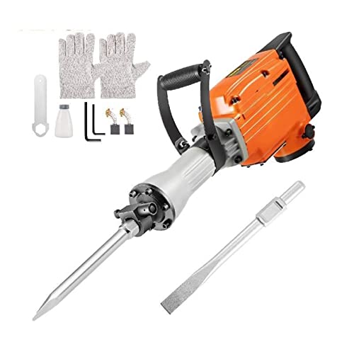 ZHELLY 1500 W elektrischer Abbruch-Schlaghammerbohrer mit 2 Meißeln Hochleistungs-Schlaghammer Betonbrecher Hackschlag…