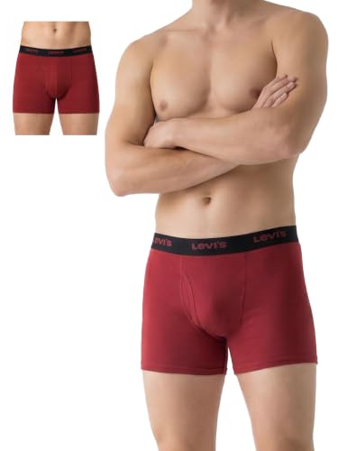 Image of Levi's 001 Classic Boxer Brief for Men | 100% Pure Cotton | Solid | Mid-Rise Men's Underwear | Anti-Roll Waistband | Durable Comfort with Extra Supportive Gusset | Functional Fly | Pack of 2