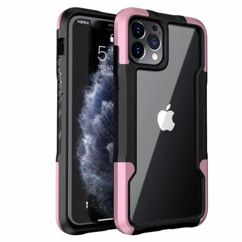 Coque pour iPhone 12 transparente silicone rigide antichoc rose