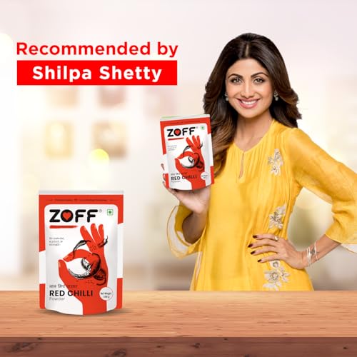 Image of Zoff Red Chilli Powder with Natural Oils | Premium-Quality, Pure & Unadulterated Lal mirch powder - Sourced from Hand-Picked Red Chillies | Freshness & Aroma Preserved | Mirchi Powder 100gms