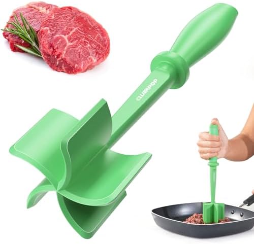 Heat Resistant Nylon Meat Chopper and Potato Masher, Safe for Non-Stick Cookware, 11-Inch,Heat Resistant Meat Masher for Hamburger Meat, Ground Beef Smasher, Potato Masher Tool