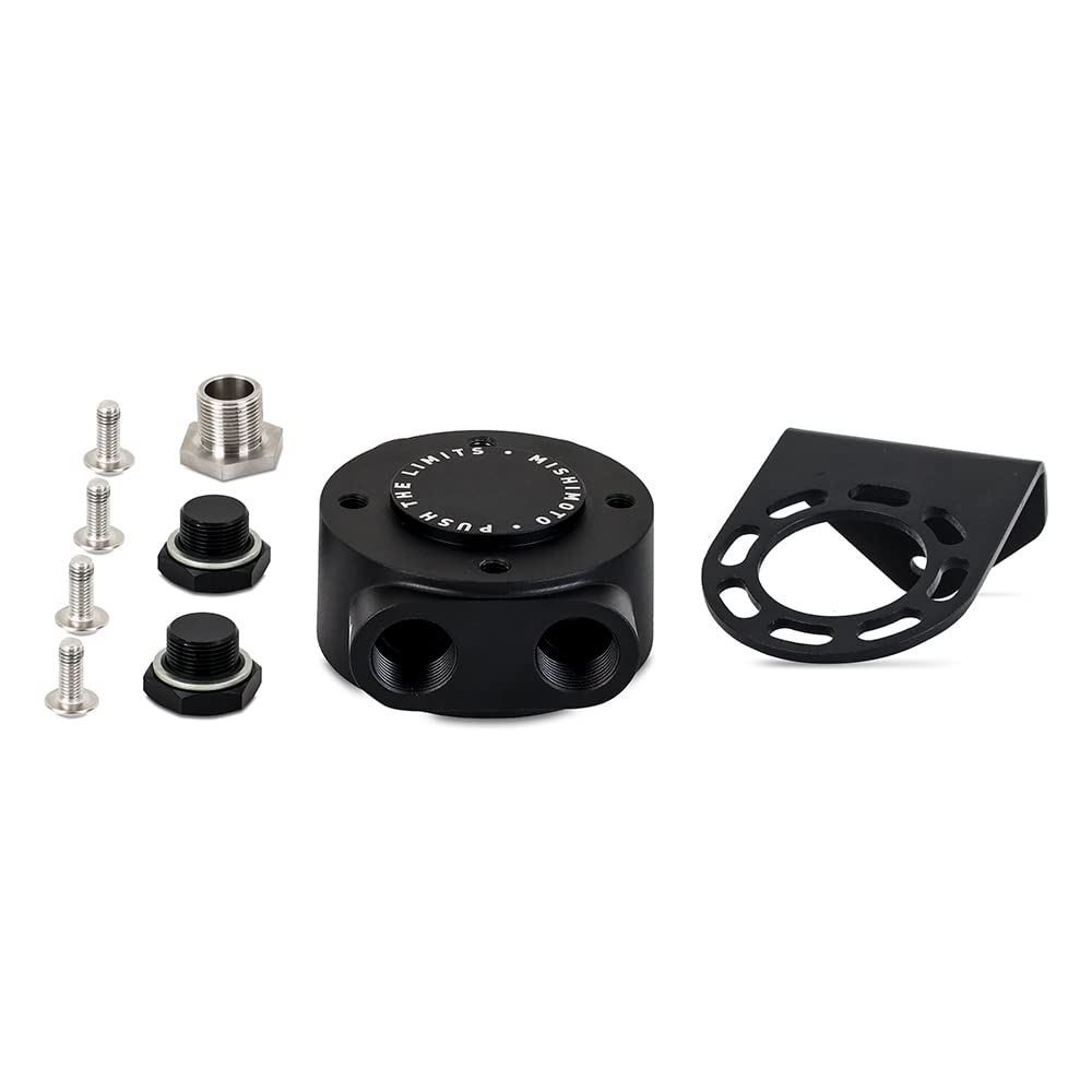 MMOC-RFH-M20BK Mishimoto Remote Oil Filter Mount, M20 X 1.5 Filter Thread, Black