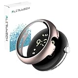 LIRUWECH Pixel Watch 2/Pixel Watch用ケース ピクセル ウォッチ2保護カバー ガラスフィルム 一体型 防塵 PC素材 タッチ感良好 ピクセル ウォッチ2 用 カバー 全面保護 高透過率 指紋防止 衝撃吸収(ローズゴールド)