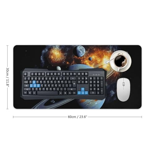 Pad mouse impermeable 30x60 cm base anti-deslizante blanco miniatura 2