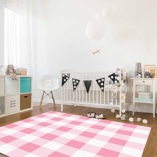 Tapete decorativo rosa 2'7" x 5' antideslizante miniatura 4