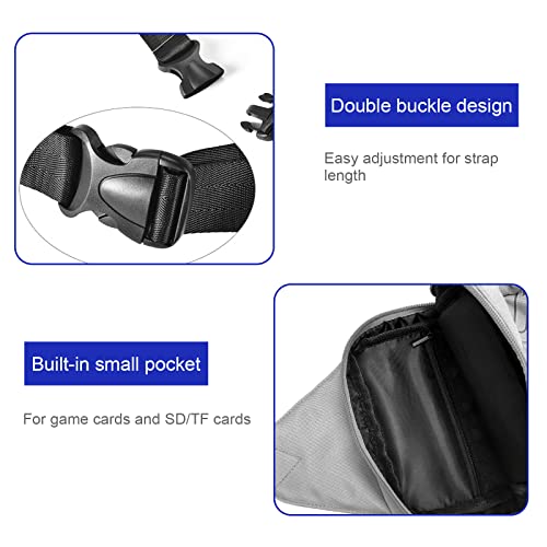 Steam Deck Carrying Bag, Switch/Switch Oled Console&Accessories Travel Carrying Case, Mini Retro Console Style Travel Bag, Small Portable Sling Crossbody Shoulder Bag For Hiking Walking Biking (Grey) #TOP4